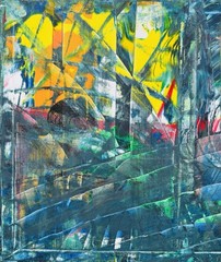Original Abstract Composition, Oil Painting, Expressionism, 70.0 x 50.0 cm.