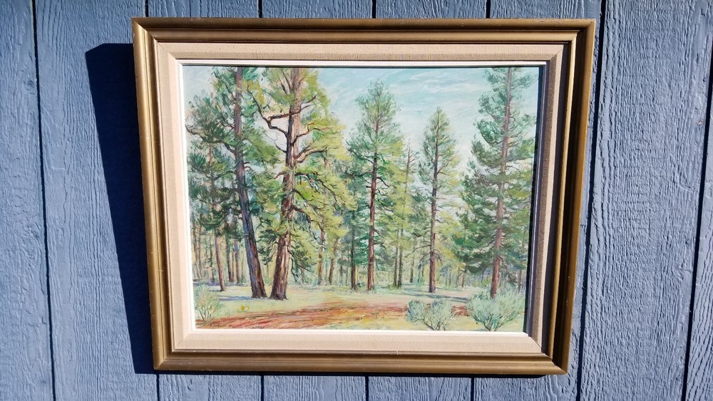 Margaret Munro Stratton McLennan (1911-1995) Pines Near Grand Canyon Acrylic