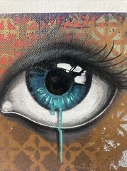 Blue Eye Drip Original Painting Tattoo Art graffiti Art Street Art
