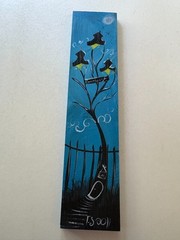 New Orleans Bourbon St 24″ Street Art Wood Board Painting Original By T.S. 2011