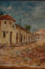 FRAMED SIGNED ORIGINAL OIL COLONIAL STREET OLD HAVANA, CUBA ARTIST: HECTO VIDAL