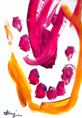 Guajardo Fire Dragon 9X6 Paper Unique Abstract Expressionism