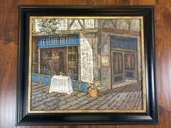 Original Reproduction of Rendezvous Hand Painted Canvas 30″ x 26″ Framed Signed