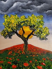 David Najar Original Oil Painting on Canvas (Spring Vibrance) Signed/Framed