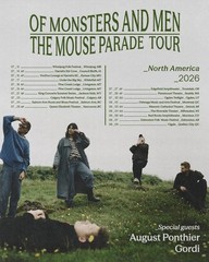 OF MONSTERS AND MEN Concert Poster 2026 The Mouse Parade Tour North America Band