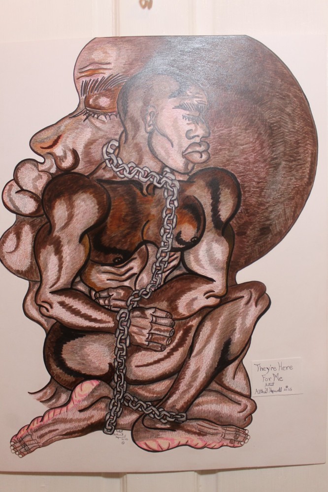 art work original by Althea Hopewell-They’re Here For Me 19×24