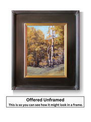 Art Original Oil Painting Landscape Yellow Trees Aspen Fall Autumn by Jeff Love