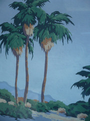 WORDEN BETHELL, LISTED EARLY CALIFORNIA CALIF SILKSCREEN DESERT PLEIN AIR PRINT