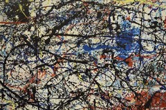 Jackson Pollock Style Giant Canvas Painting 81”X62” (6 Foot 9 inch) Abstract