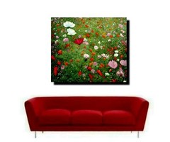 Floral & Gardens Oil Painting – Field of Flowers- size 36″x28″
