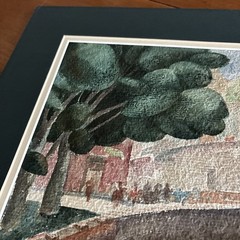 Charles DuBose (1908-1986) Signed Original Watercolor 1934 – Architectural Style