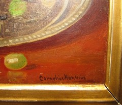 Cornelius Hankins 1890s Still Life with Grapes Listed Tennessee Virginia Artist