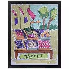 Abstract/Impressionism Farmer’s Market 11×14 Original Handmade Art Painting
