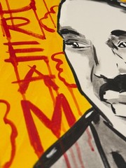 Original Martin Luther King Jr Pop Art – Hand Painted 20×16″ Stretched Canvas