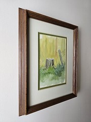 Vintage Original Signed Patricia Bardes Watercolor Painting 13.75×10.75 Framed
