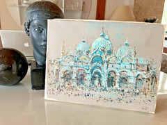 Mid Century Italian Painting Venice San Marco