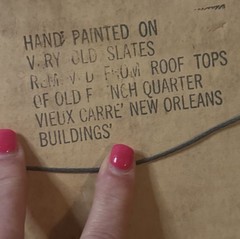 Vintage 1979 New Orleans Painted Slate Wall Art Artist Pierre Louis Laiche