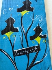 New Orleans Bourbon St 24″ Street Art Wood Board Painting Original By T.S. 2011