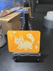 ACEO Original Painting Art Card By MDR SillyLil’Shop Kitty
