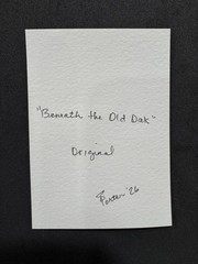 ACEO original watercolor, 2.5 x 3.5 “Beneath the Old Oak” signed and dated OOAK