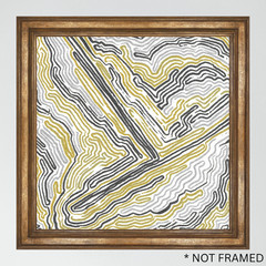 ‘Flora in Black 7′ Reasor Original Abstract Painting Acrylic 6×6 SHLERM ARTS