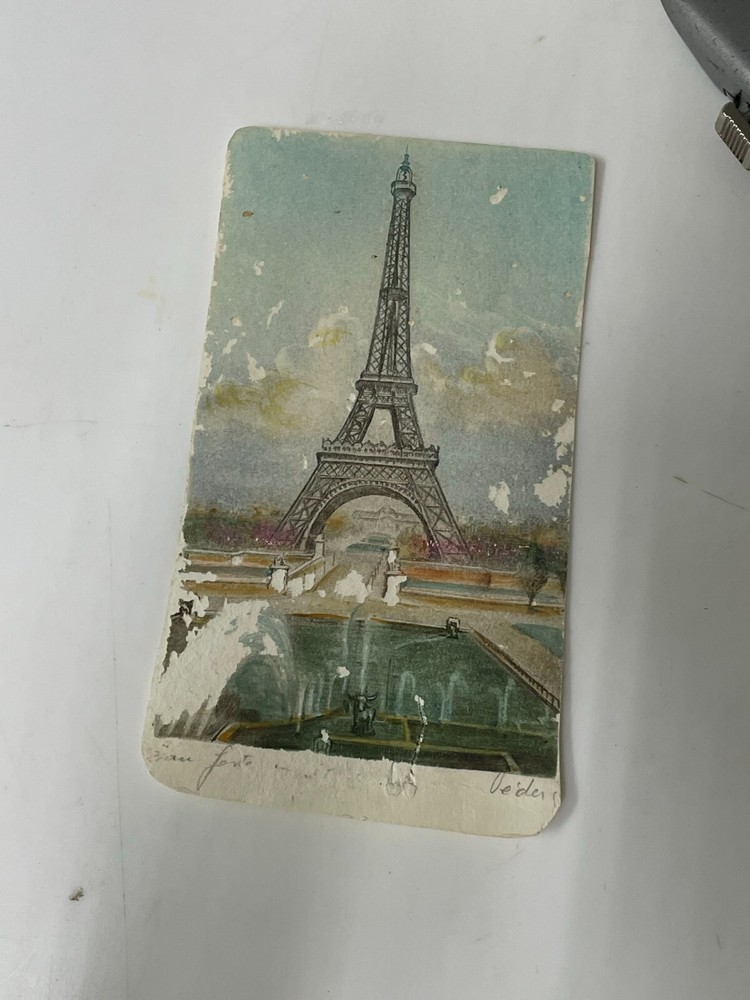 29-Eugene VEDER (1876-1936) French Artist Parisian St Scene Hand Colored Etching