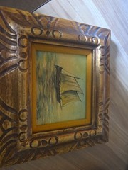 oil acrylic vintage painting