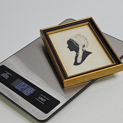 Antique American Folk Art Hollow-Cut Silhouette Portrait 19th C Woman Signed