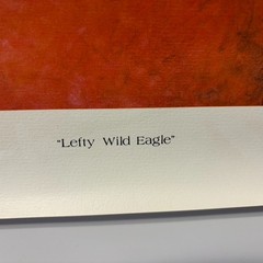 VTG George E McMahan „Lefty Wild Eagle“ Portrait 24 x 18″ Signed Numbered Print
