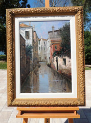 Nino D’Amore Original Oil Painting Venice Italy 36″H x 28″W Wentworth Gallery