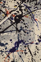 64”X44” Jackson Pollock style canvas ￼painting Acrylic,Abstract, Modern,X Large