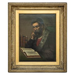 Jewish Merchant Painting on Canvas Oil 19th Century – Vasily Perov