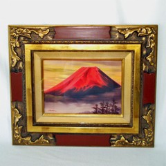 Framed Mount Fuji Oil Painting 16 by 13 Inches