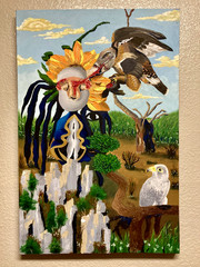 Discounted!!!!New Abstract, Oil Painting on Canvas. 24×36 inches.