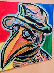 Dr. Death Original Painting On Canvas NYC Artist Ghost NOT A PRINT Coa