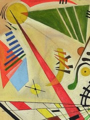 Wassily Kandinsky Oil On Canvas (Handmade) signed and stamped Framed