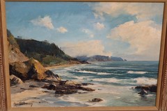 BENNETT BRADBURY Original oil painting Mid Century Oregon Coast Seascape