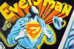 Mark Kostabi „Every Man“ Screen Printing Signed Framed ED99 1991