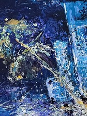 Original Art 16x 12 Seascape Cliffs Modern Textured Coastal Painted Canvas