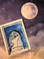Chefchaouen No. 5 of 7 — Original Hand-Painted Gold Leaf Art Card | 1st Edition