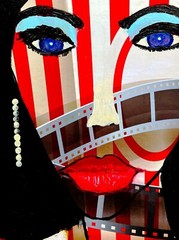 BEAUTIFUL Unique PAINTING Upcycle CARDBOARD original SWARTZMILLER DNA SIGNED ART