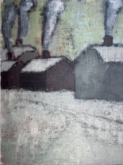 BERTA HANSSON SWEDISH ART VINTAGE MCM MID CENTURY MODERN ANTIQUE OIL PAINTING