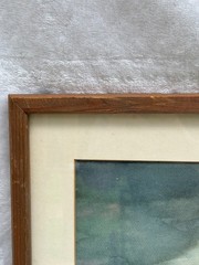 Original Signed Framed Watercolor Painting Historic Crab House New Jersey
