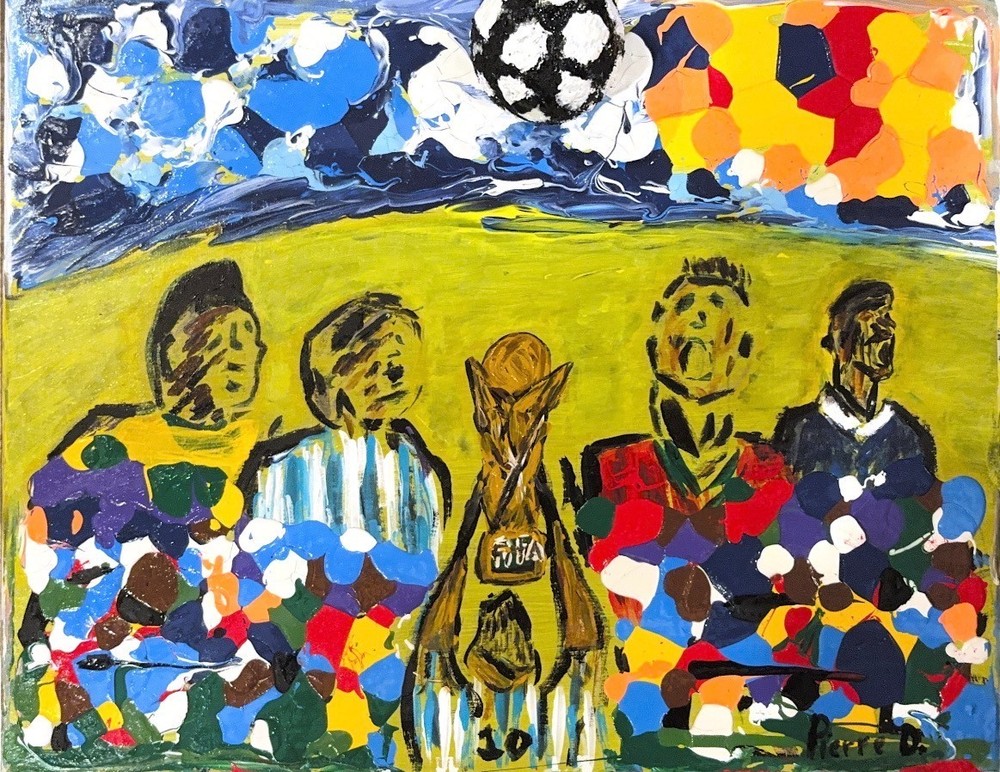The Dream of Billions „Soccer“ 16×20 Canvas Impressionism Original Fine Art
