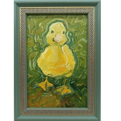 Original Oil Painting Framed Signed Goose art Animal Duck painting 4×6 inches