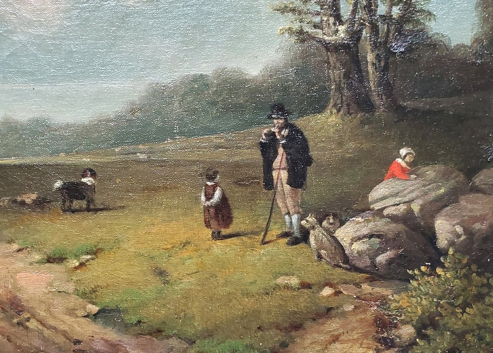 Original 19th century landscape painting – English, Scottish, Hudson River style