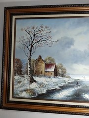 SIGNED JAMISON OIL PAINTING ARTWORK 29″×25″