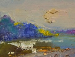 Cloud, 20×31,5 cm, Cardboard, Painting by Shandor Alexander