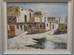 IMPRESSIONIST PAINTING By LISTED SPANISH ARTIST Y. DERIC „VILLAGE“ #2* SPAIN *