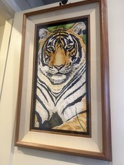 Hand painted Tiger Watercolor Framed And Matted Signed One Of A Kind
